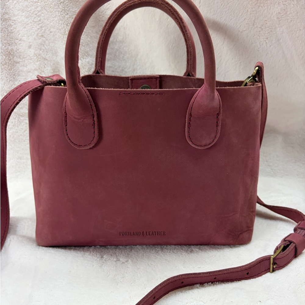 Portland Leather Rain Storm Crossbody Bag in Foxglove